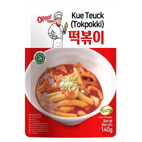 

Oppa Topokki Tteokbokki Tokpokki + Saus 140gr / Kue Teuck / Kue Beras Khas Korea