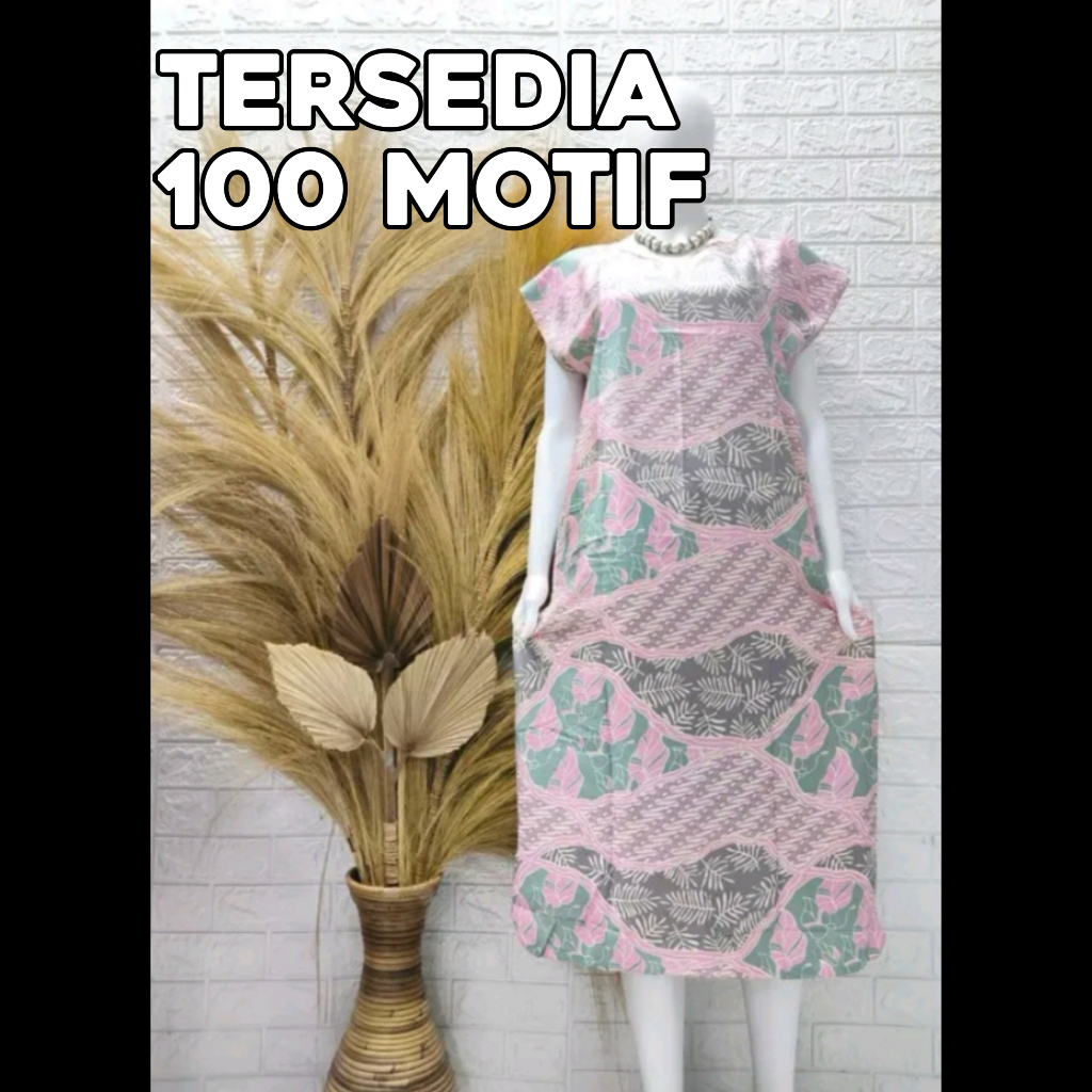 Piyama Daster Premium Batik Kekinian Cewek Perempuan Wanita Model Motif Batik Lengan Pendek Terbaru 