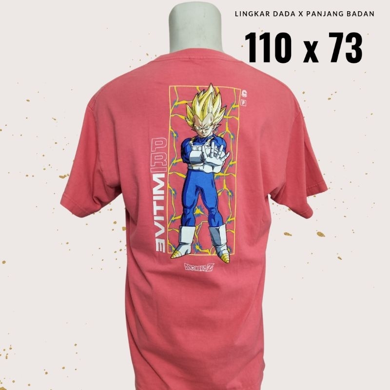 DBZ Vegeta Glow Primitive Skate X Dragon Ball Z | KAOS KATUN ANIME COLAB STREETWEAR ROUNDNECK BRANDE