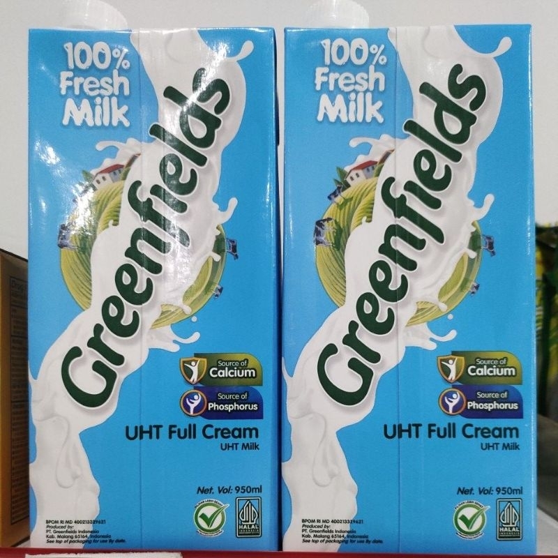 

Susu UHT Full Cream Milk 950ml - GREENFIELDS