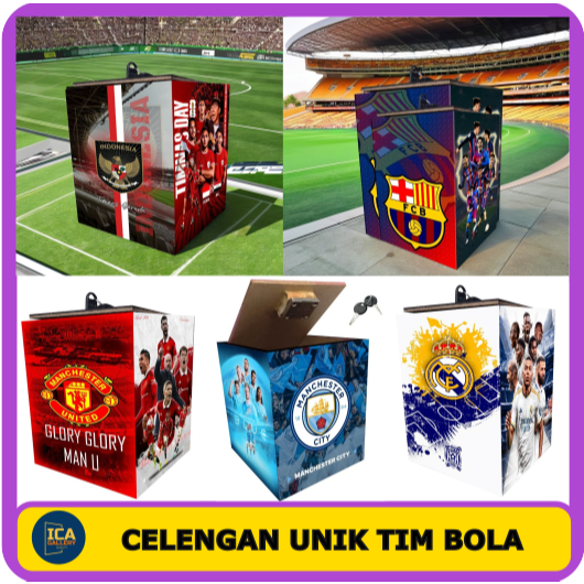celengan kunci gembok karakter tim bola keren  timnas celengan  unik jumbo besar