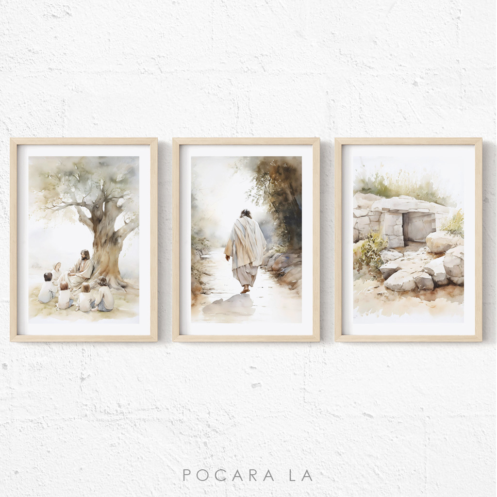 Hiasan Dinding Bingkai Poster Lukisan Tuhan Yesus Dekorasi Motivasi Kristen 164