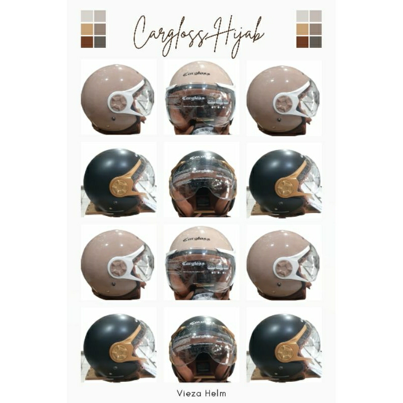 HELM CARGLOSS HIJAB ORIGINAL 100%- CARGLOSS HIJAB ORIGINAL- HELM CARGLOSS HIJAB- Vieza Helm Cargloss