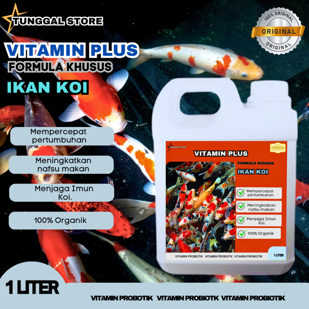 VITAMIN TERNAK IKAN KOI. PERANGSANG MASA PERTUMBUHAN IKAN KOI,MEMAKSIMALKAN HASIL PANEN KOI