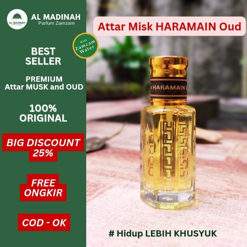 Haramain Oud - ATTAR SERIES - AL MADINAH PARFUM ZAMZAM - Original Makkah Madinah - Haramain Oud - Ki