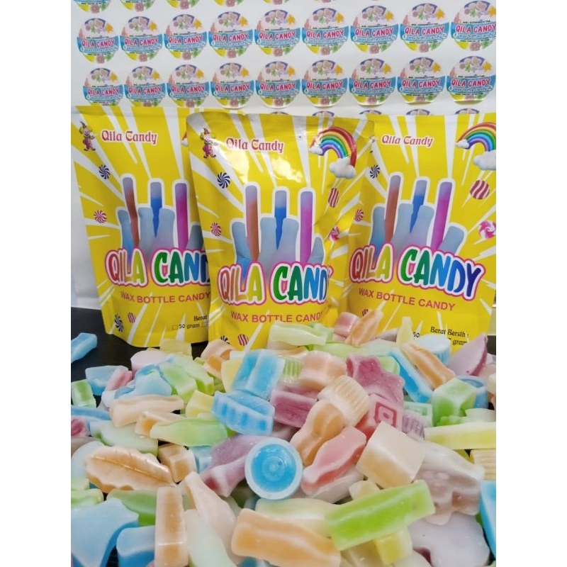 

Berhadiah emas Qila Wax Bottle candy Permen lilin / sarang lebah
