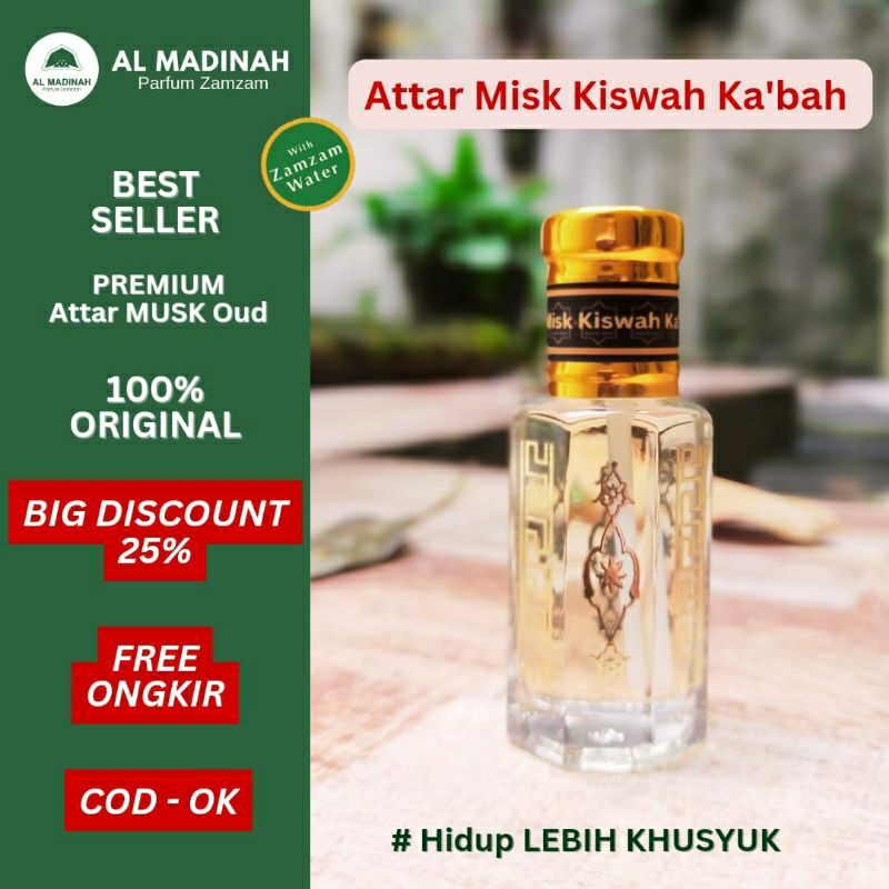 Kiswah Ka'bah - ATTAR SERIES - AL MADINAH PARFUM ZAMZAM - Original Makkah Madinah - Haramain Oud - K