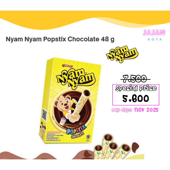 

Nyam Nyam Popstix Chocolate 48 gram