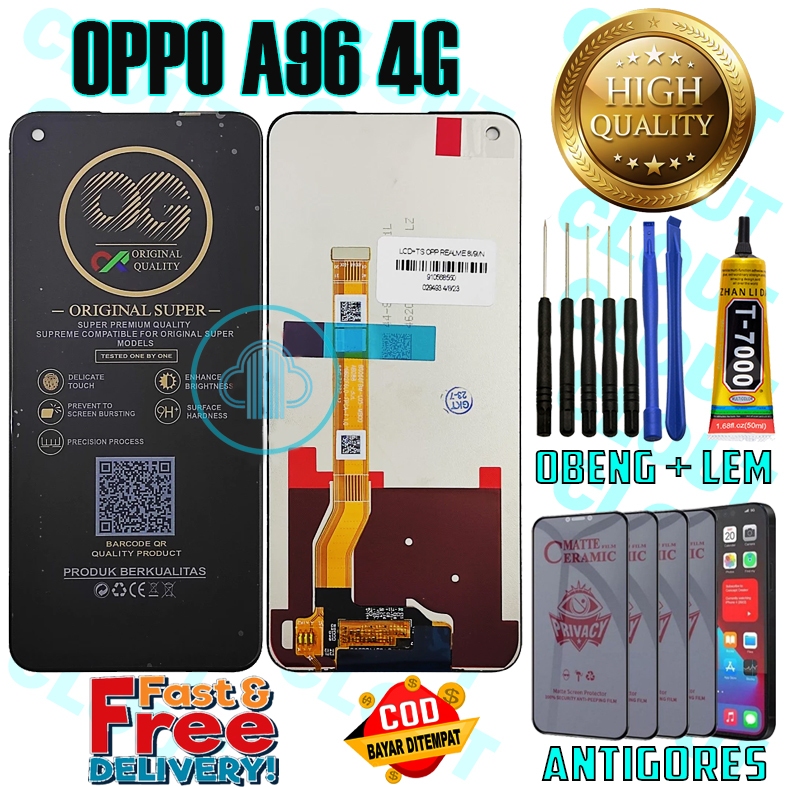 LCD TOUCHSCREEN OPPO A96 4G LAYARSENTUH ORIGINAL ORI ALL MEREK FULLSET