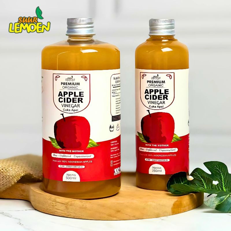 

CUKA APEL Suur Lemoen - Apple Cider Vinegar With Mother Premium Organik