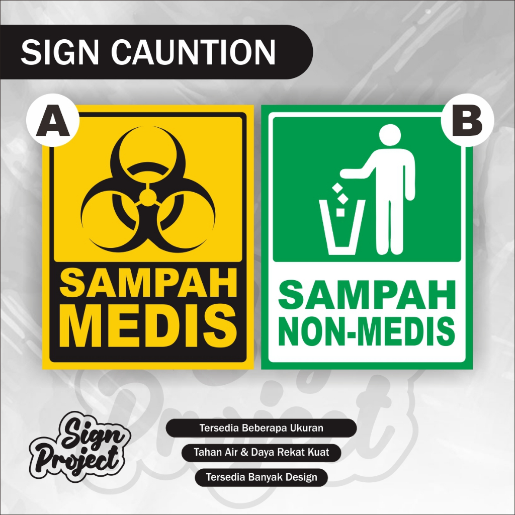 

Stiker sampah medis non medis / sticker limbah medis / sticker limbah non medis / stiker sampah Stiker Bidan Stiker Kesehatan Stiker Dokter