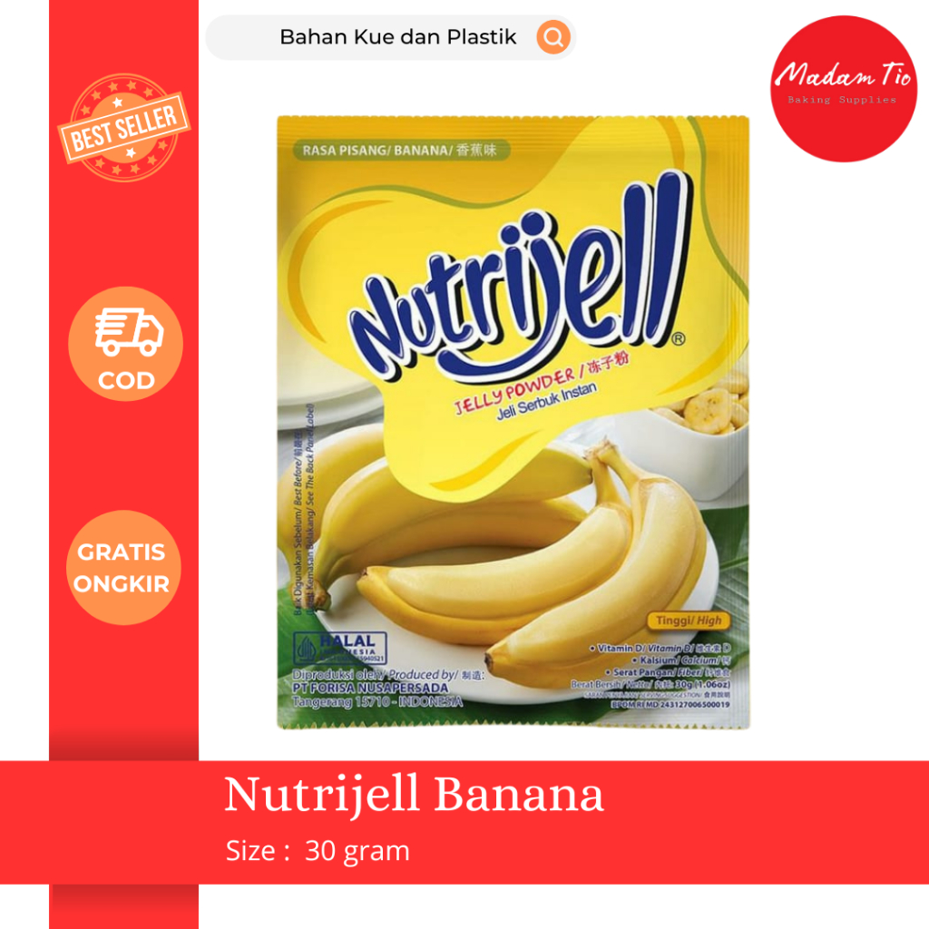 

Nutrijell Banana 30gram 1pcs