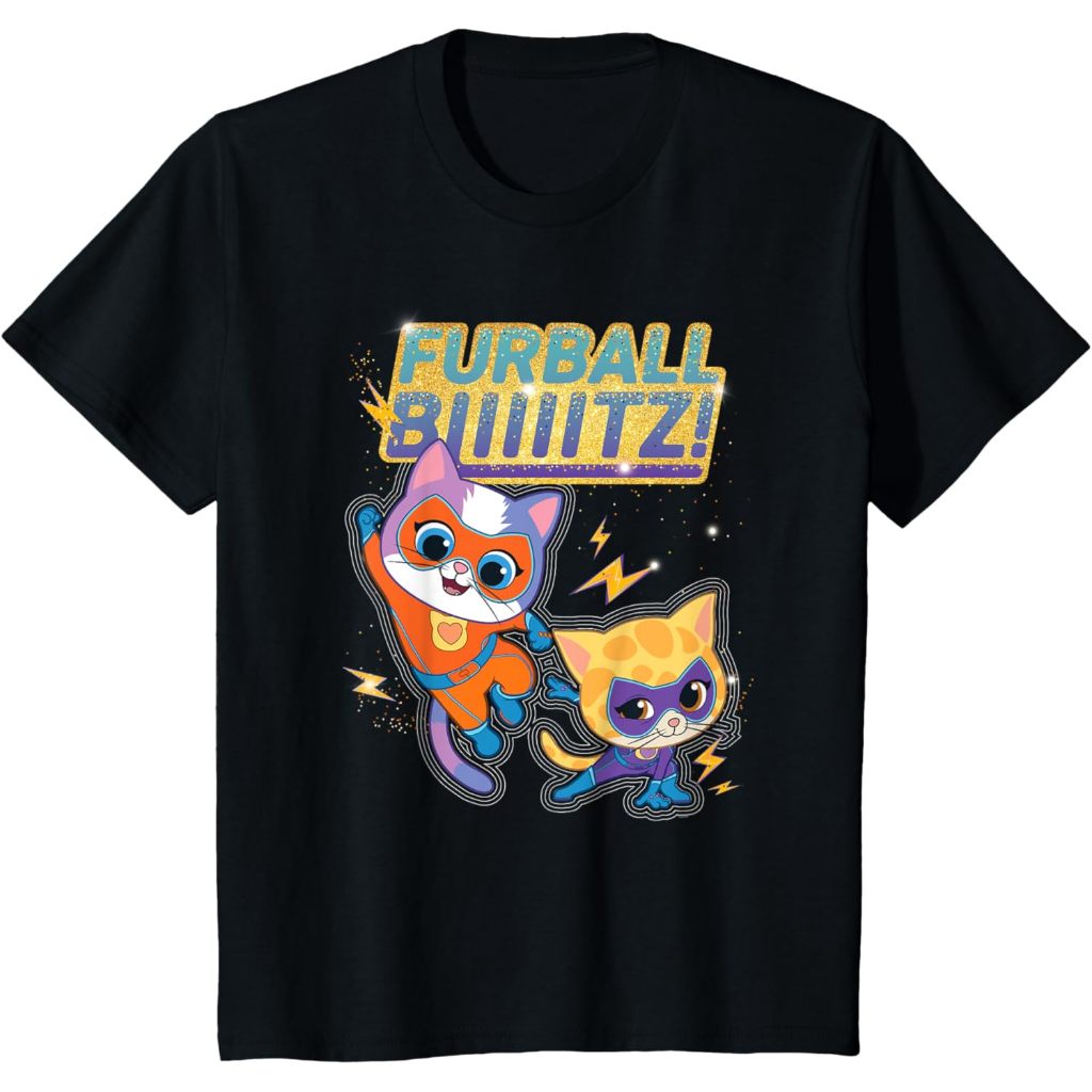 Baju kaos anak Disney Junior SuperKitties Sparks and Buddy Furball Blitz T-Shirt