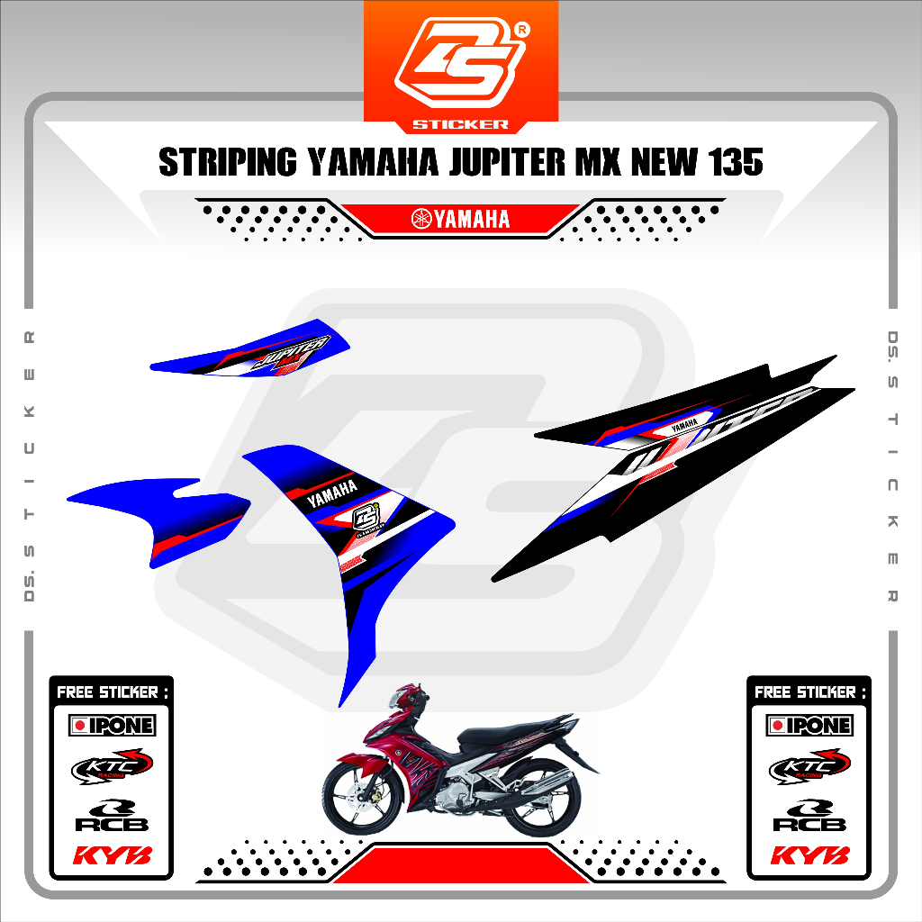 Striping Jupiter Mx New135 Stiker Jupiter mx 5 Speed Decal Sticker NJMX DS241224 DS STIKER