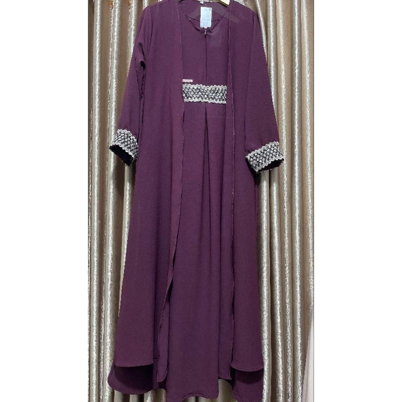 Original Delisa Gamis Abaya Maxy Model Terbaru / Dress Muslimah Bahan Crinkle Premium