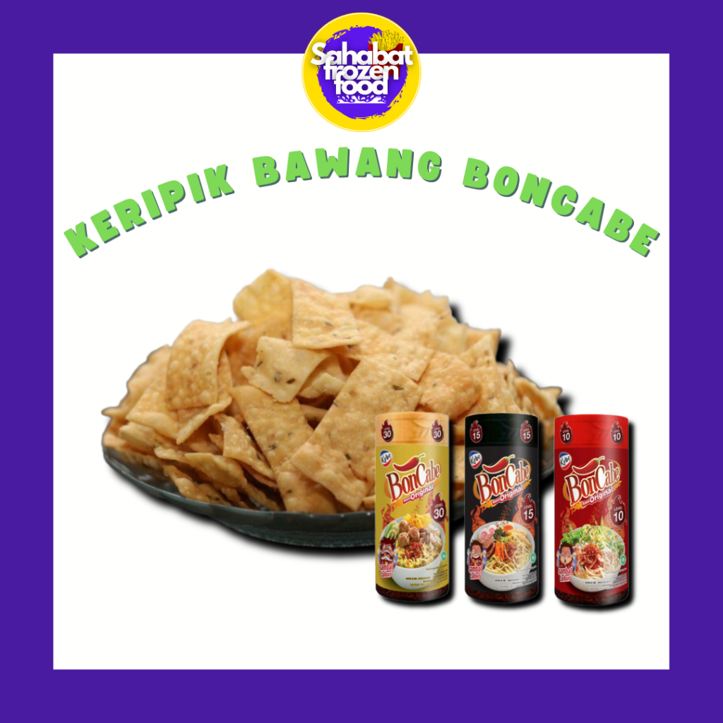 

Keripik Bawang Boncabe Siap Saji / Cemilan Kripik Bawang