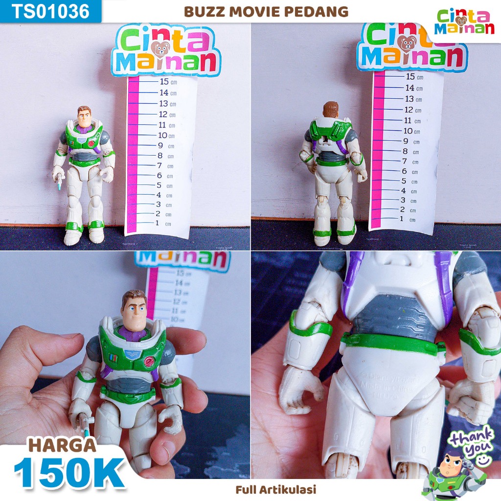 TS01036 - Buzz Movie Pedang Toy Story Figure, Full Artikulasi, Koleksi yang Berkelas
