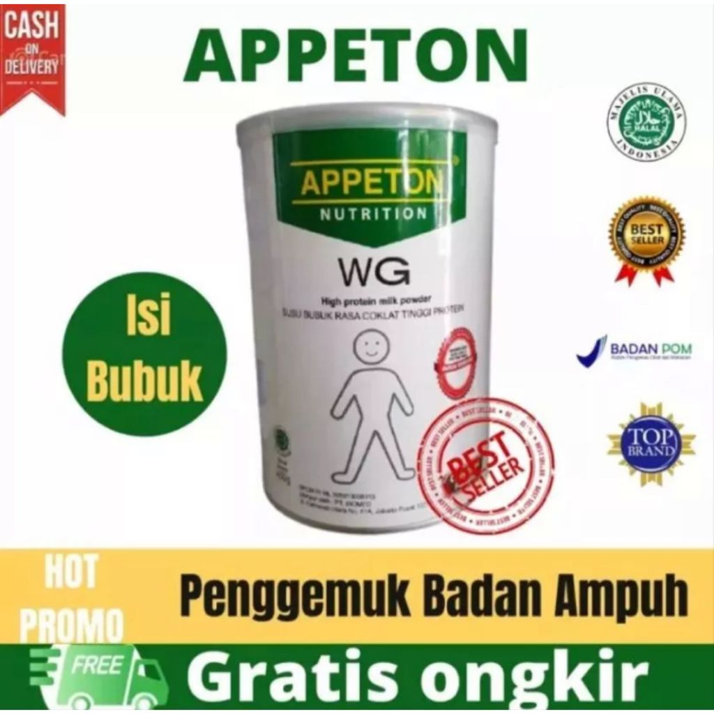 

Appeton Nutrition WG Premium Protein Milk Powder Isi Bubuk