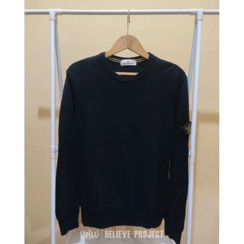 Crewneck Stone Island Hitam Original