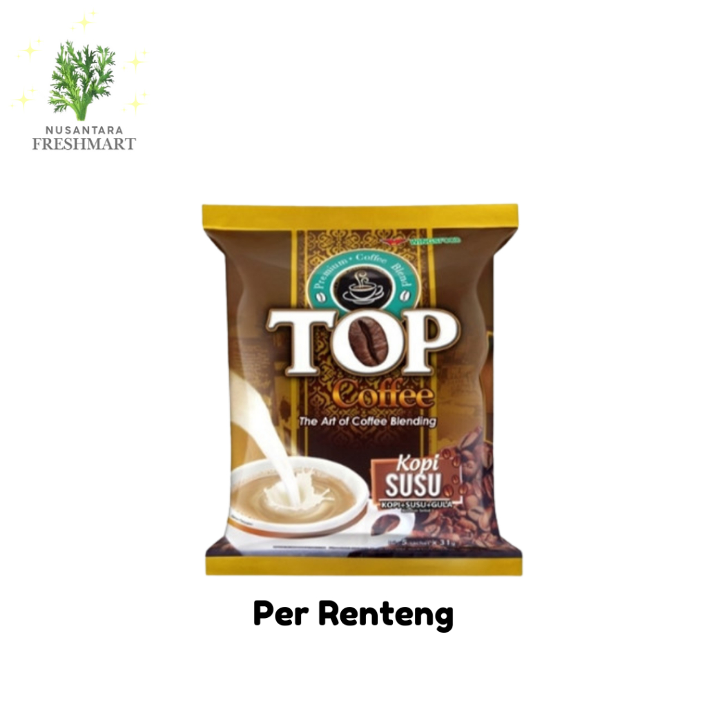 

[Nusantara Freshmart] Top Coffee Kopi Susu - Per Renteng 10 Sachet
