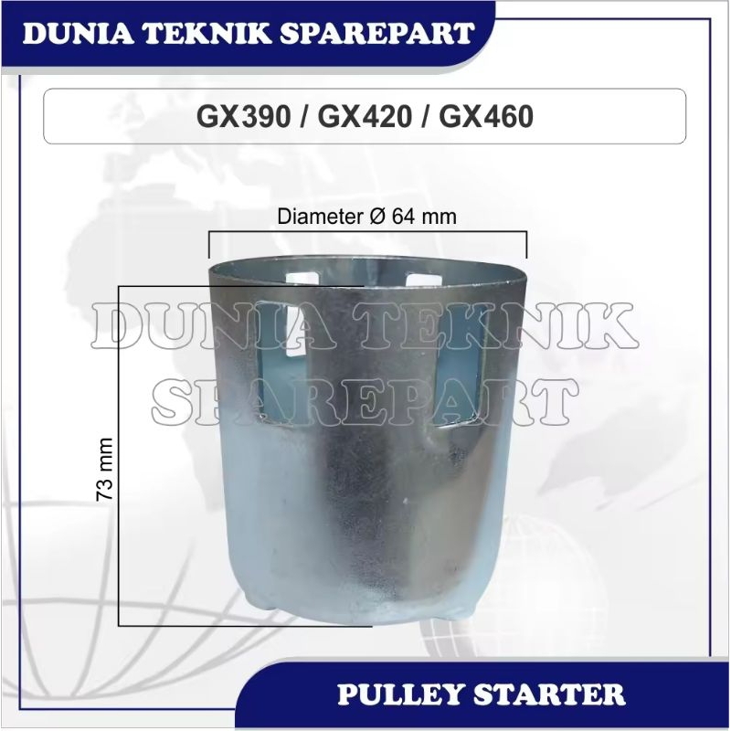 GX390 / GX420 / GX460 PULLEY STARTER, PULI STARTER, POLI STARTER, MANGKOK ALIT MESIN PENGGERAK, MANG
