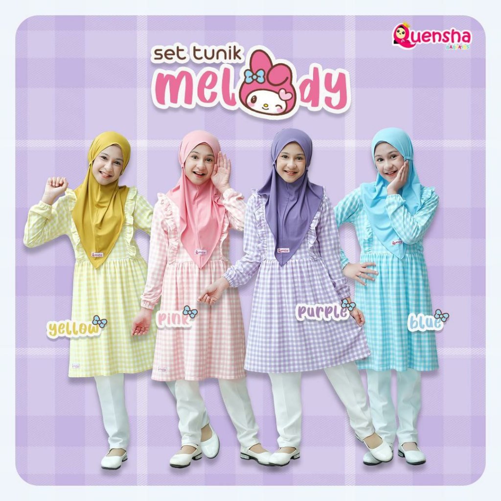 QUENSHA BABY KIDS - SET TUNIK MELODY ANAK