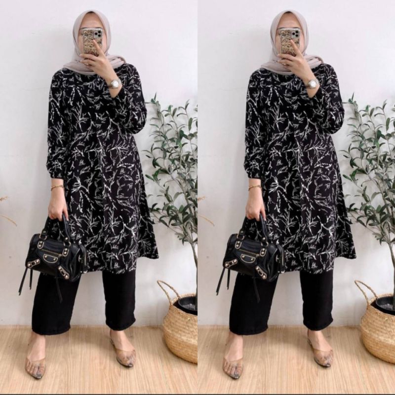 setelan tunik rayon premium setelan tunik rayon setelan wanita ld 110 setelan tunik