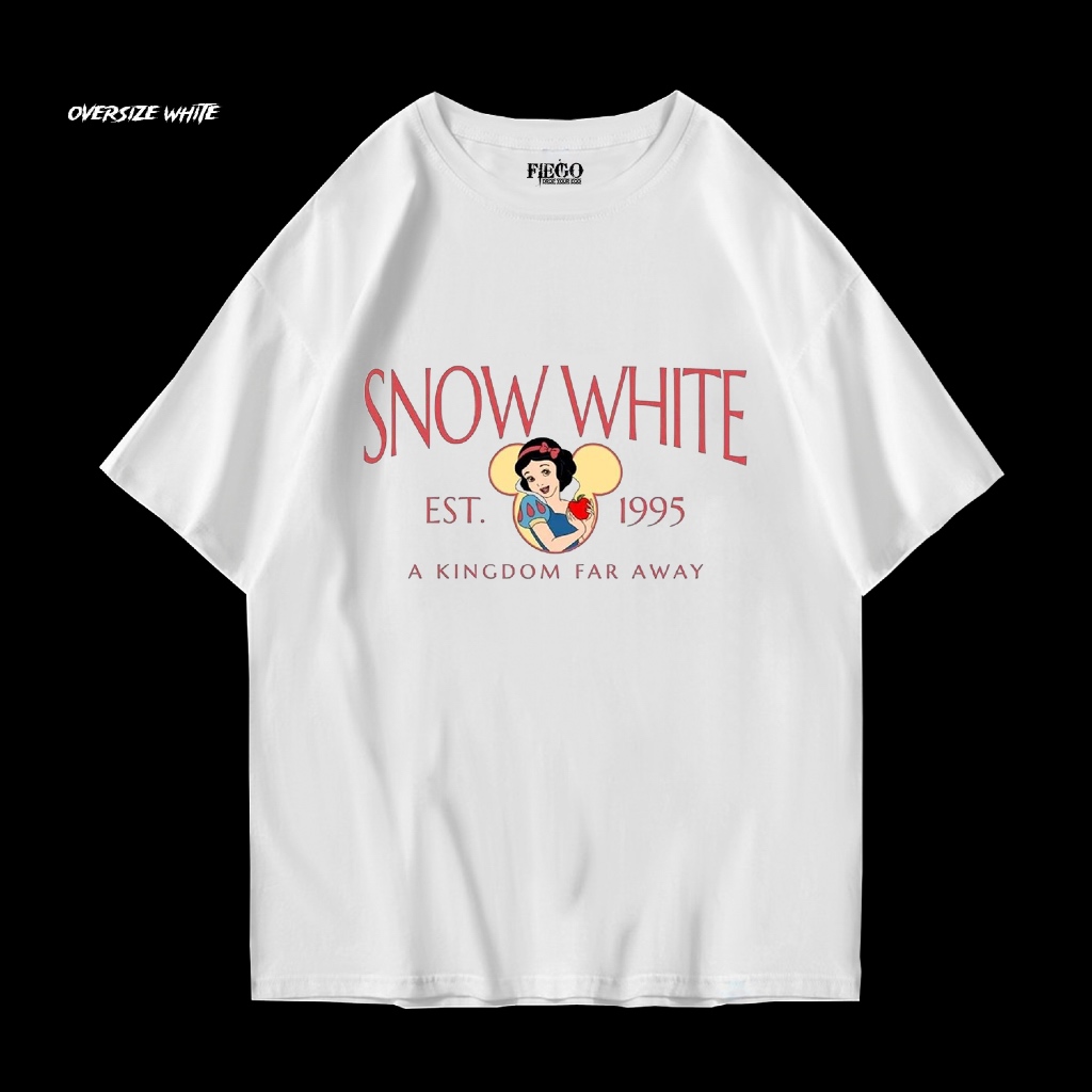 Fiego "SNOW WHITE" | Premium White Oversize T-Shirt | Oversize White TShirT