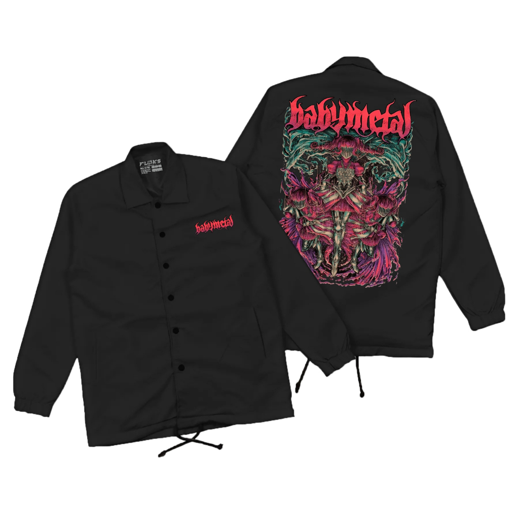 Flooks Coach Jacket Babymetal Soldier warna Hitam Keren
