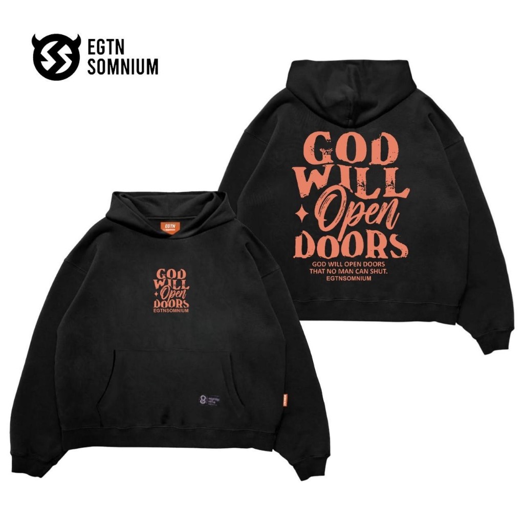 BOYAN- Hoodie EGTNSOMNIUM Jumper Oversize Pria & Wanita Original Warna Hitam terlaris