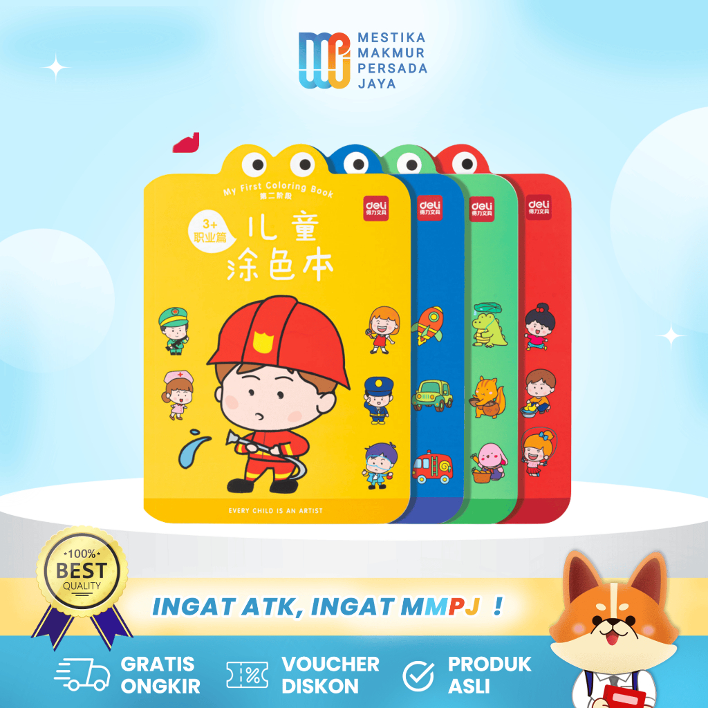 

Deli Coloring Book / Buku Gambar Mewarnai Anak Usia Dini TK SD - Second Stage 73383