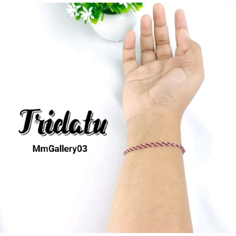 Tridatu Gelang Rajut Merah || Gelang tridatu 2 mili || Gelang tridatu bali minimalis cewek dan cowok