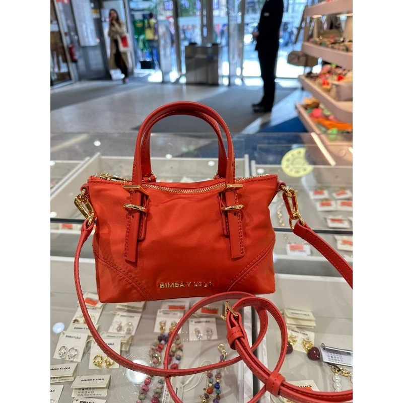 bimba nylon shopper mini crossbody bag