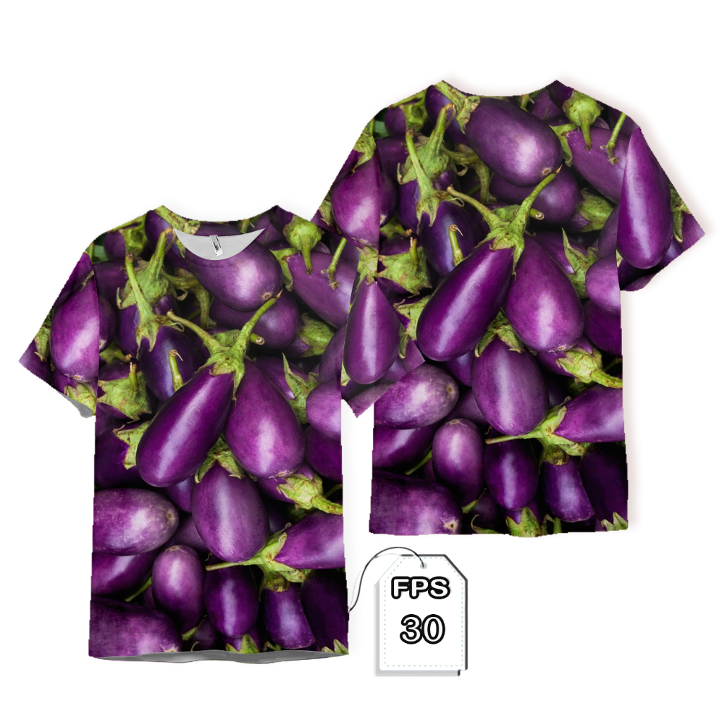 KAOS UNIK TERONG UNGU SAYURAN FULL PRINTING KAOS DEWASA 3D Premium KAOS LUCU DAN KEREN