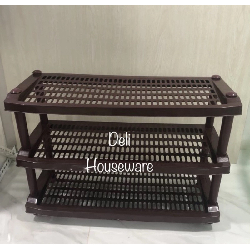 RAK SEPATU PLASTIK SUSUN / RAK SEPATU TINGKAT KUAT KOKOH TEBAL