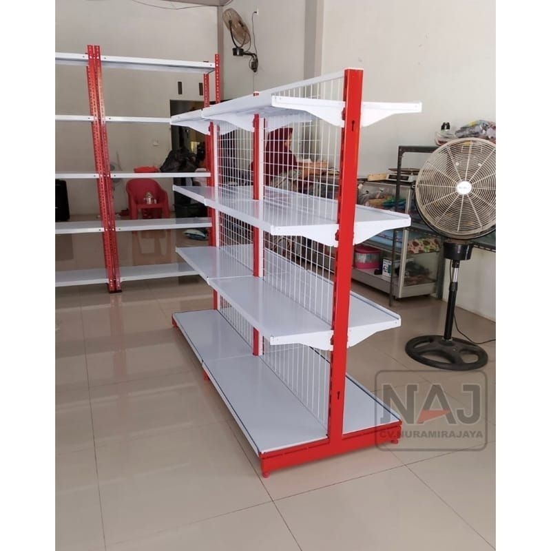 Rak Gondola Minimarket Double Deret