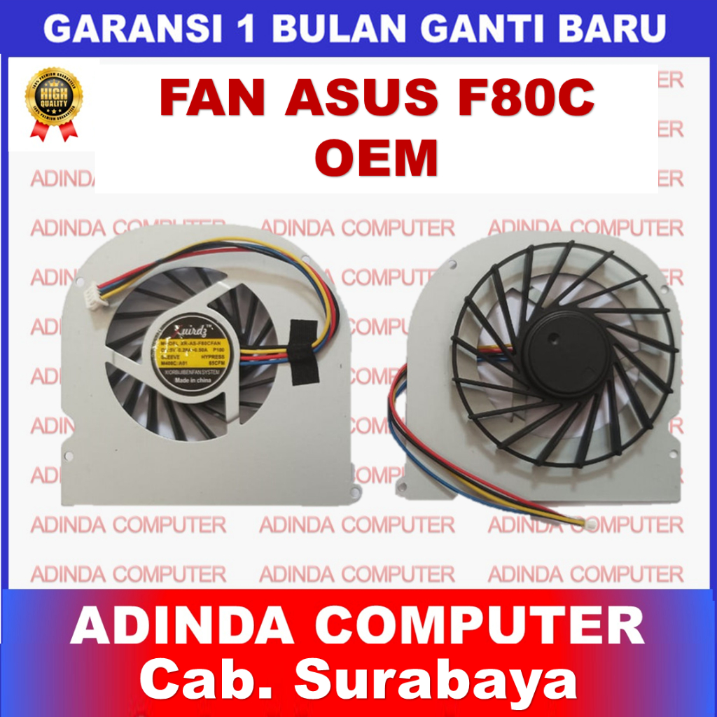 Kipas Cooling Fan Asus F80 F80C F80S F80Q F80L F81S X82 F83 X88 X85 OEM