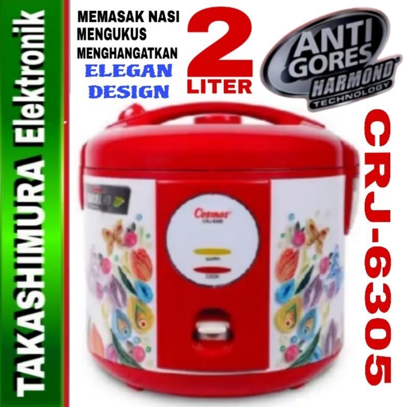 Cosmos Magic Com/Rice Cooker CRJ-6305 HARMOND ANTI GORES