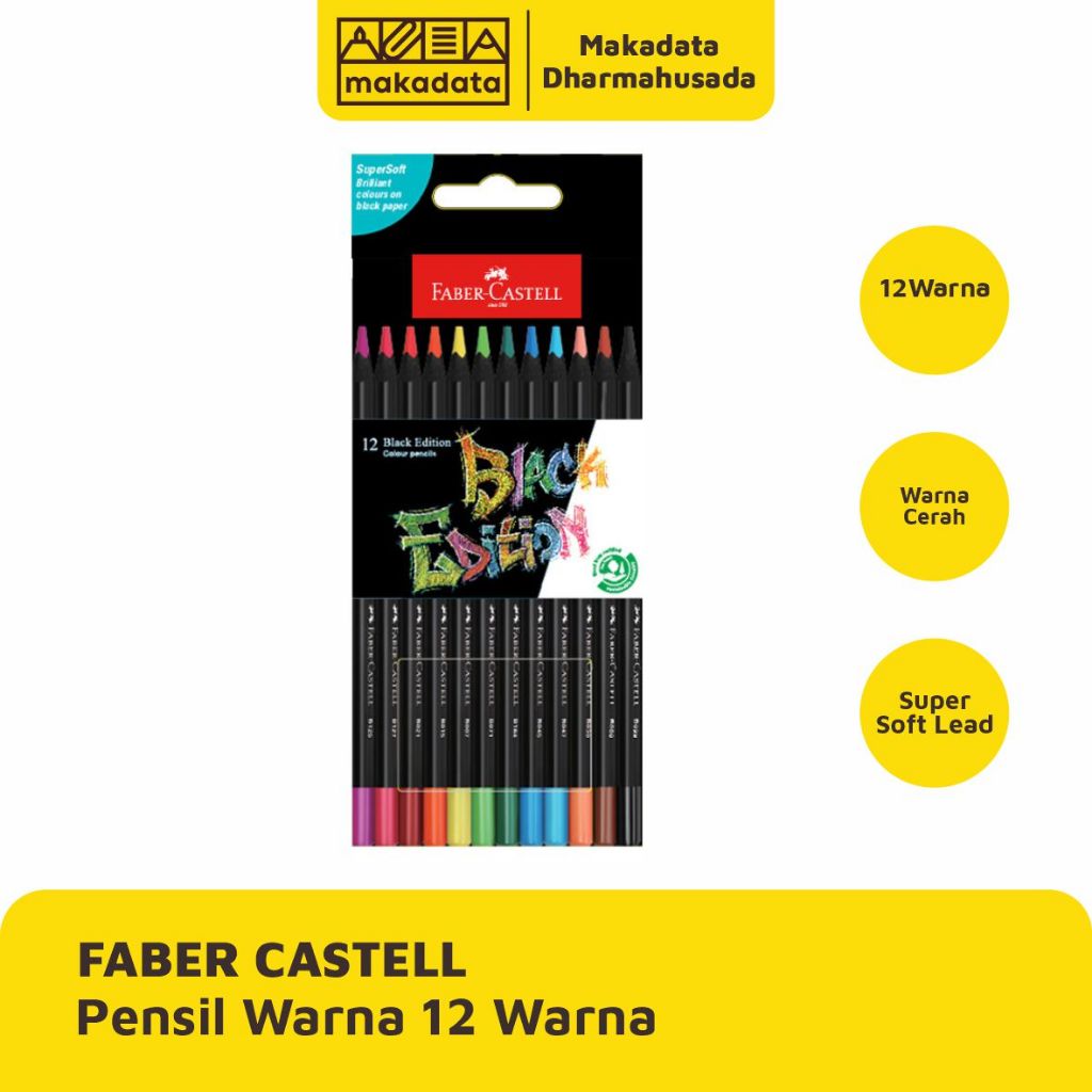 

COLOUR PENCIL | PENSIL WARNA FABER CASTELL 12 WARNA BLACK EDITION (1 PCS)