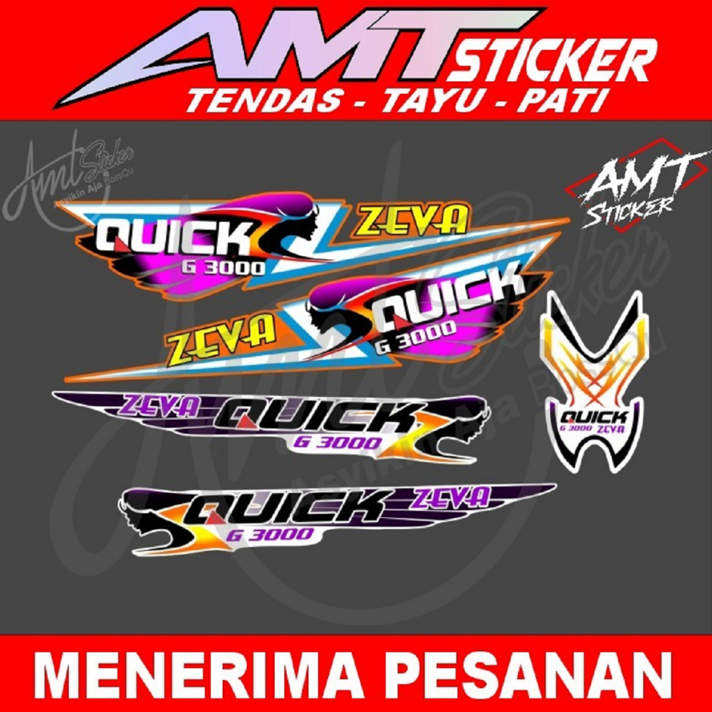 Stiker Quick G3000 Zeva