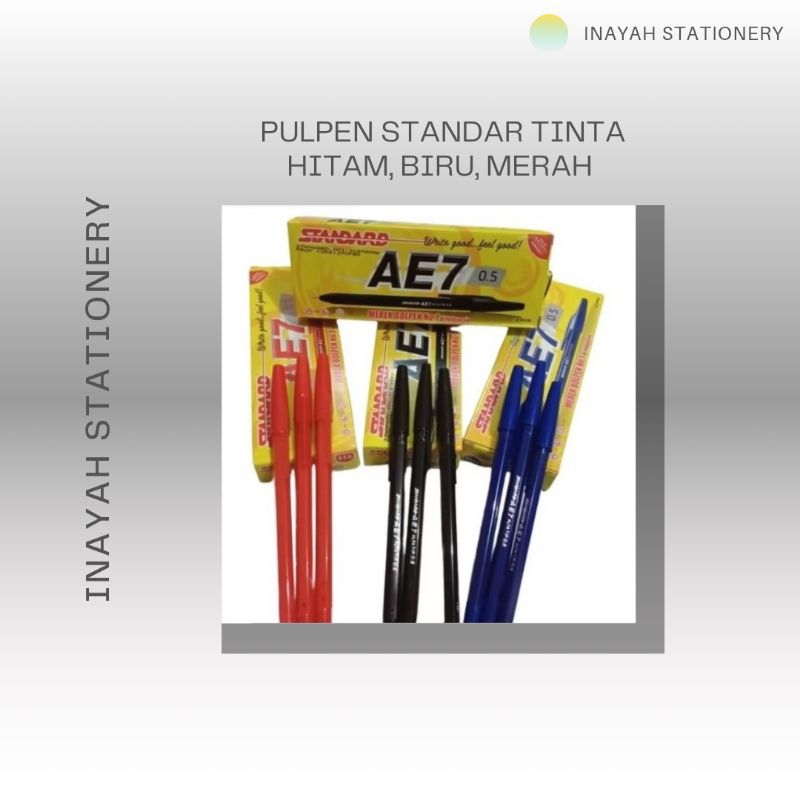 

Pulpen/pena merk AE7 Standard (1 pak isi 12)