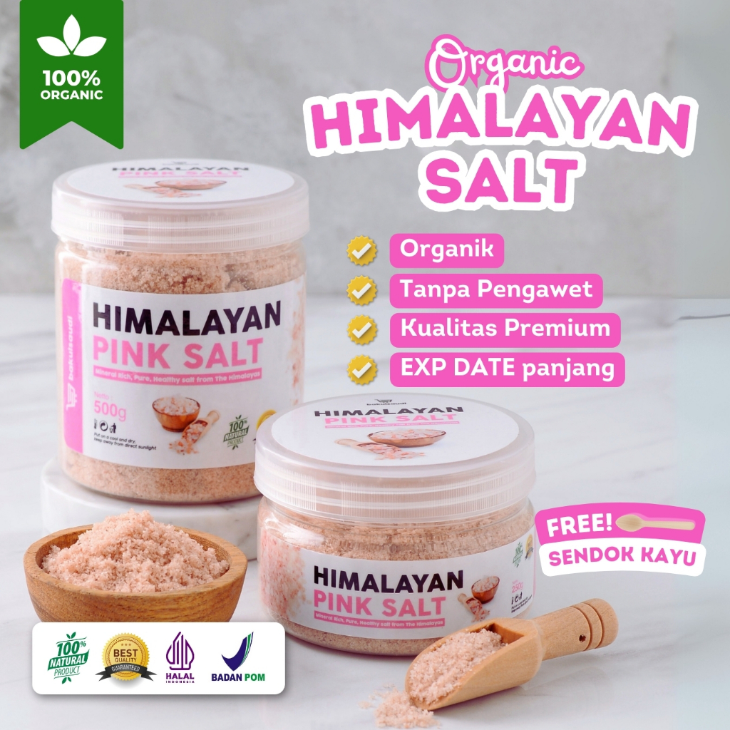 

Garam Himalaya Premium Organic Original 100% Natural / Himsalt Organik Himalayan Pink Salt Seasalt