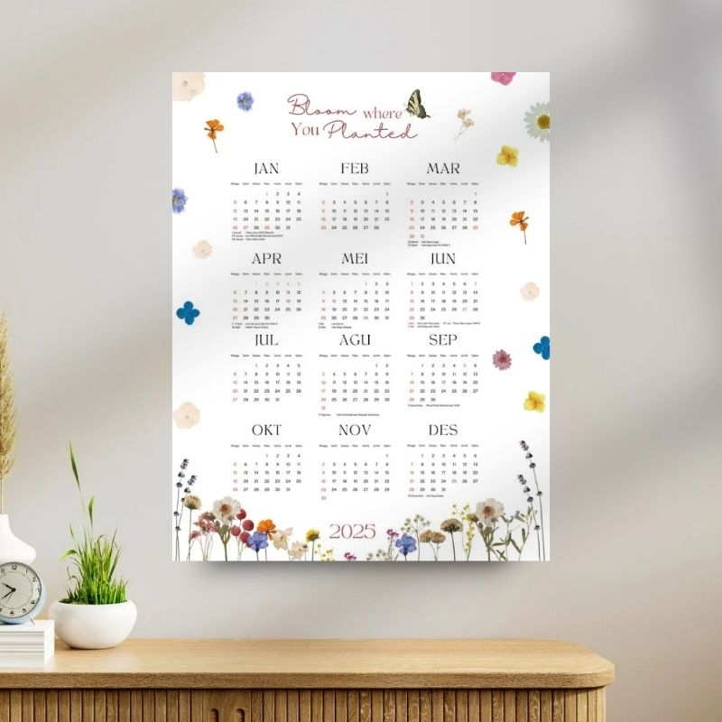 

KALENDER 2025 DINDING AESTHETIC WALL DECOR