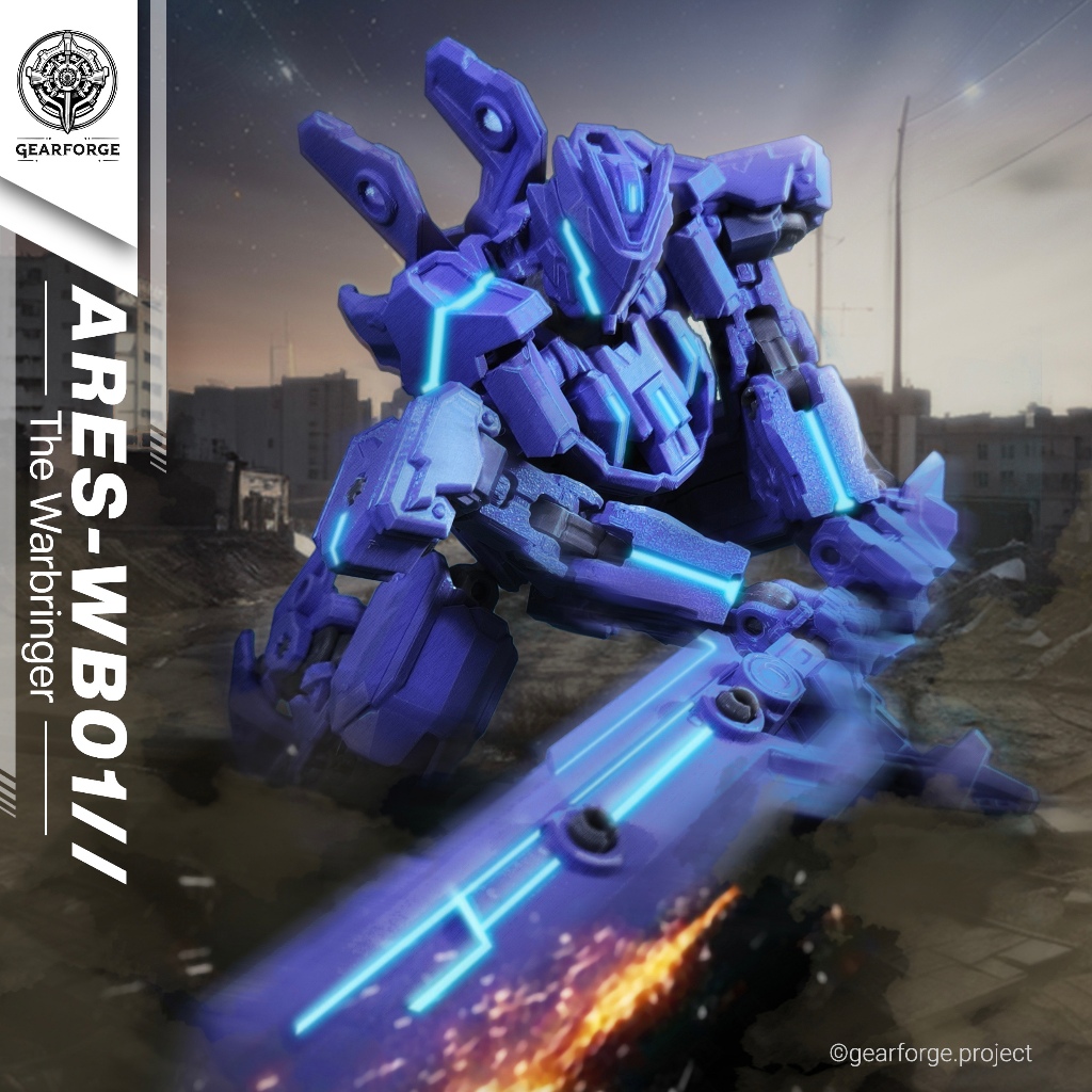 Ares & Warbringer【Bundle】|| (ARES-01+ARES-WB01) ||【Gearforge】|| Sci-fi Robot Toy Figure
