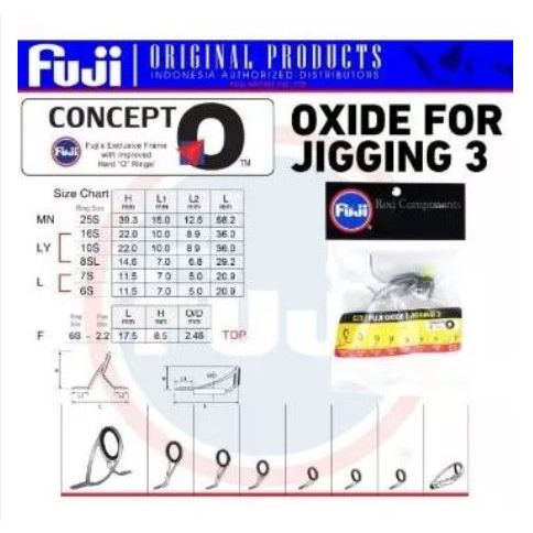 Fuji ROD Component Setting | OXIDE | Galatama Jigging Casting Popping Ultralight | Ring Fuji | Cinci