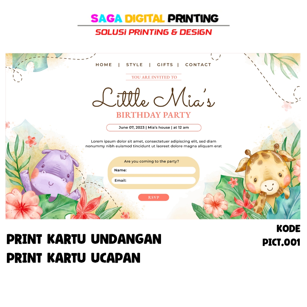 

SAGADigital FREE DESIGN Print Kartu Ucapan Undangan A3 - Art Carton 260gsm A3