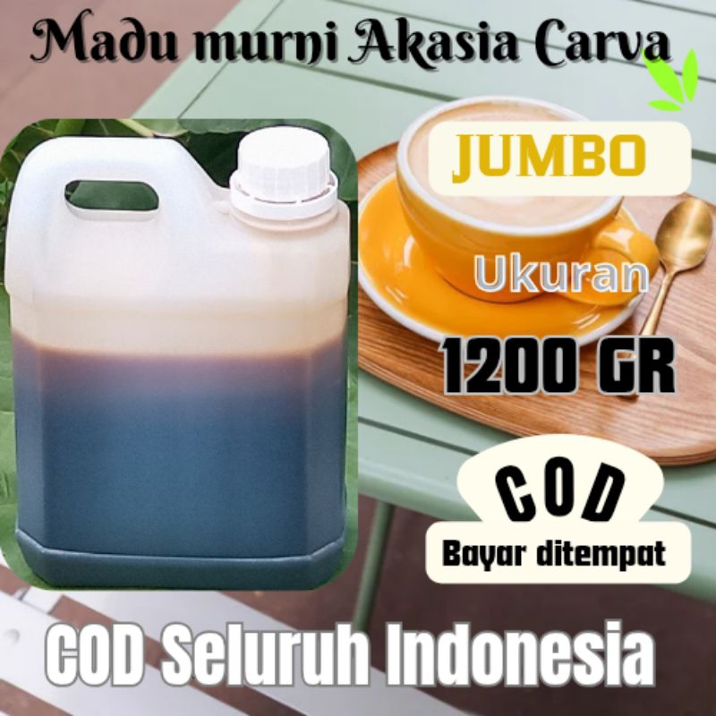 

Madu Asli akasia carva ghoyah An-najah jumbo 1,2 KG