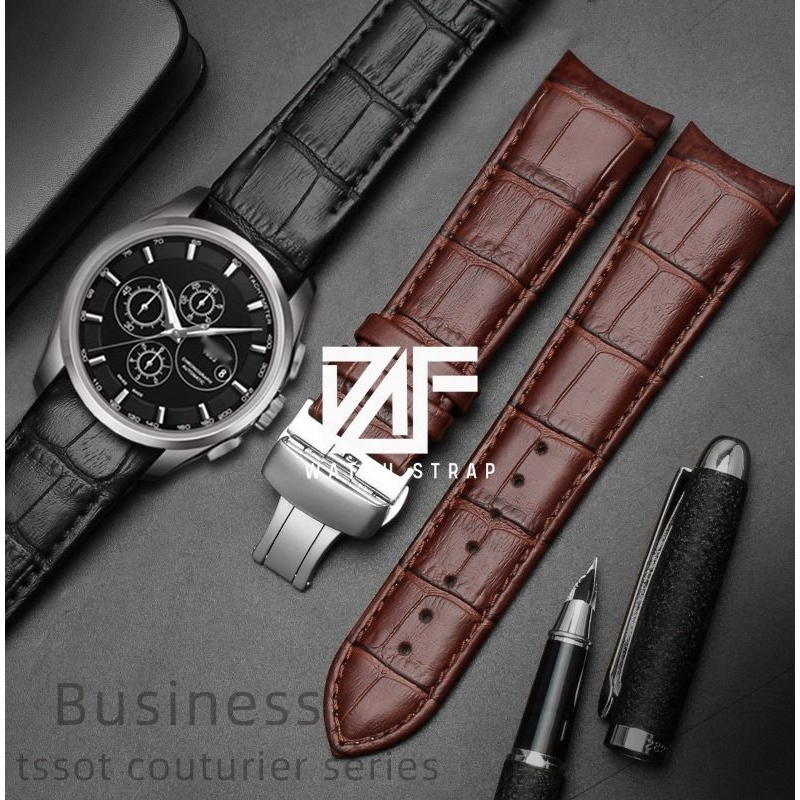 FF ✅️ LEATHER HANDMADE Strap tali jam tangan kulit asli 1000 %model model tissot curved 22mm 24mm bu