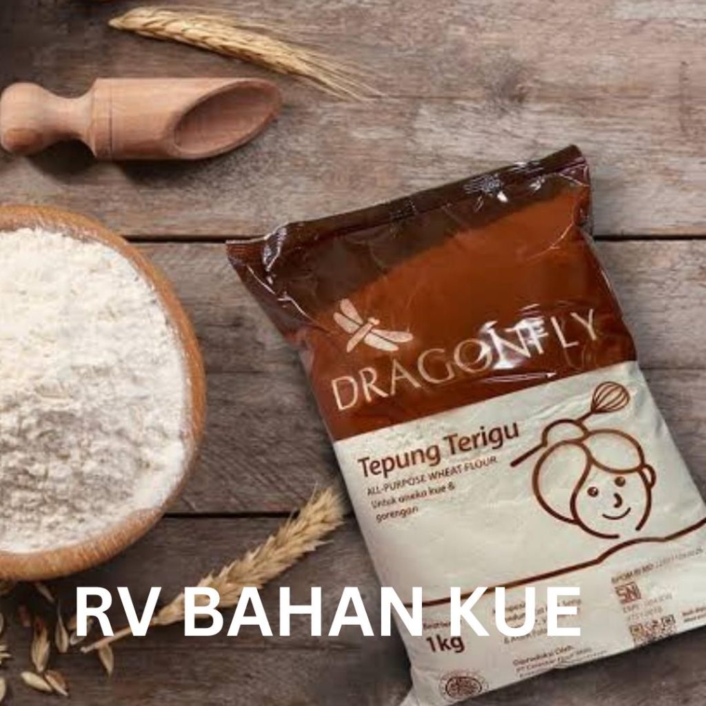 

Toko RV Bahan Kue TEPUNG KEMASAN CAP DRAGON FLY 1KG