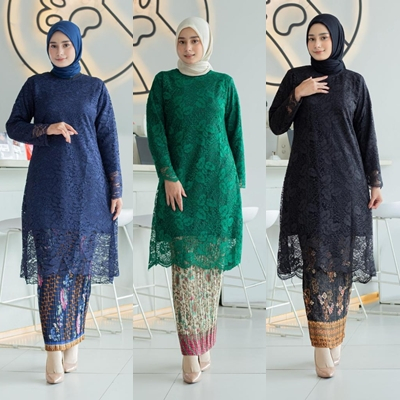 Kebaya Tunik Brukat / Kebaya Tunik Brukat Jumbo LD 130 cm / Kebaya Modern Muslim / Atasan Kebaya Tun